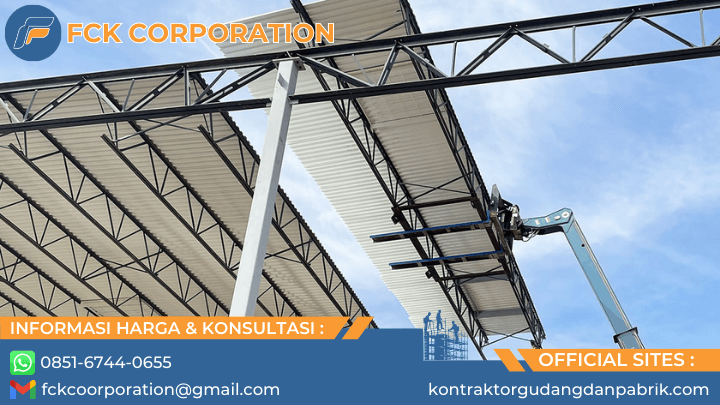 pasang baja ringan atap miring 1