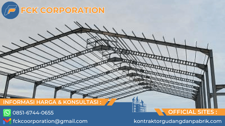 pembuatan gudang rangka baja 1