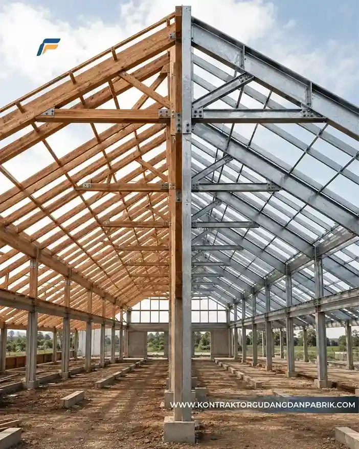 Perbandingan Rafter Kayu dan Rafter Baja